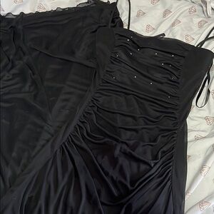 Elegant Black spaghetti strap Dress